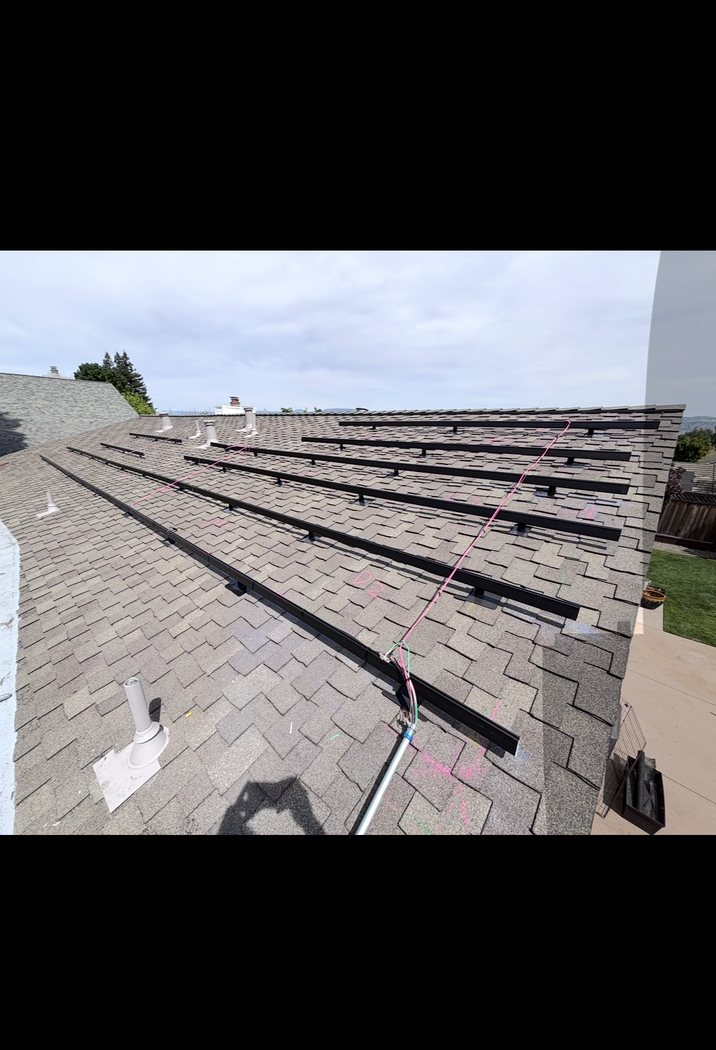 Solar array installed as part of a solar and battery backup project