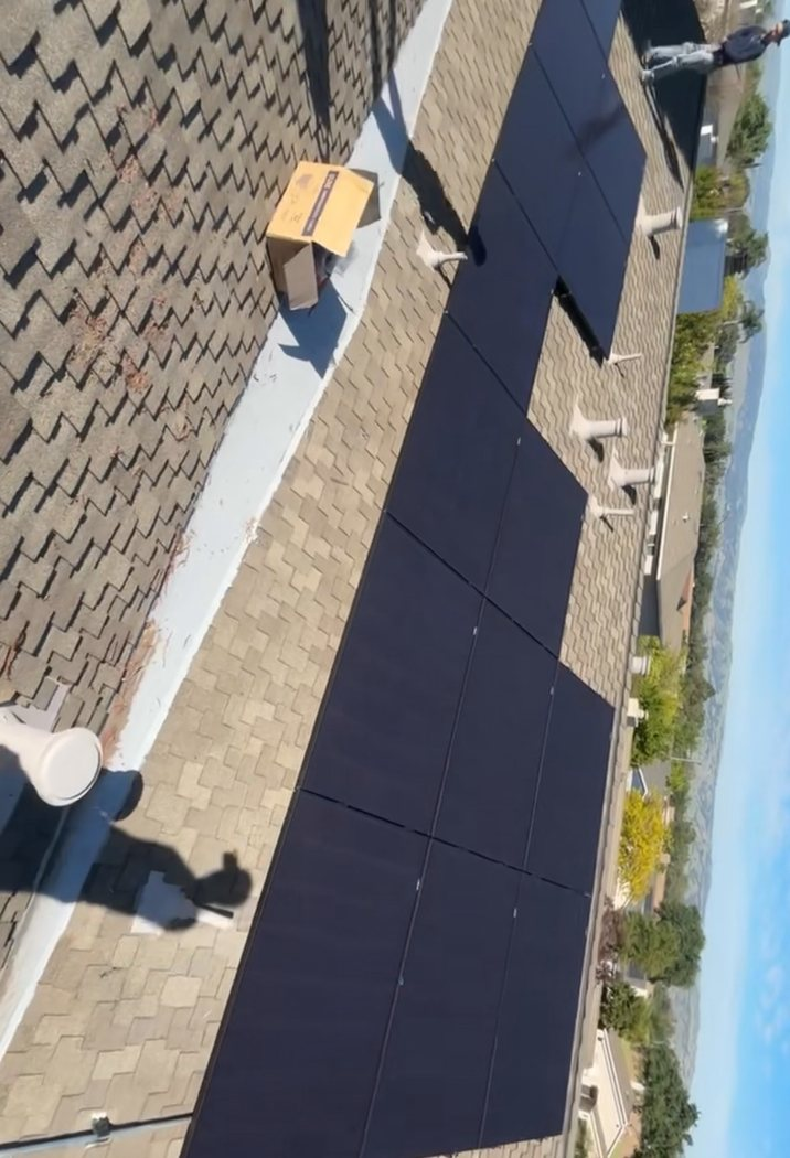 Solar array installed as part of a solar and battery backup project