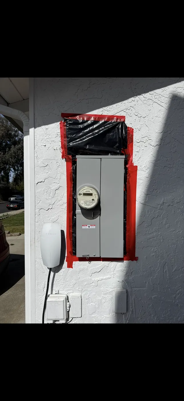 Main panel upgrade work in progress for future solar readiness