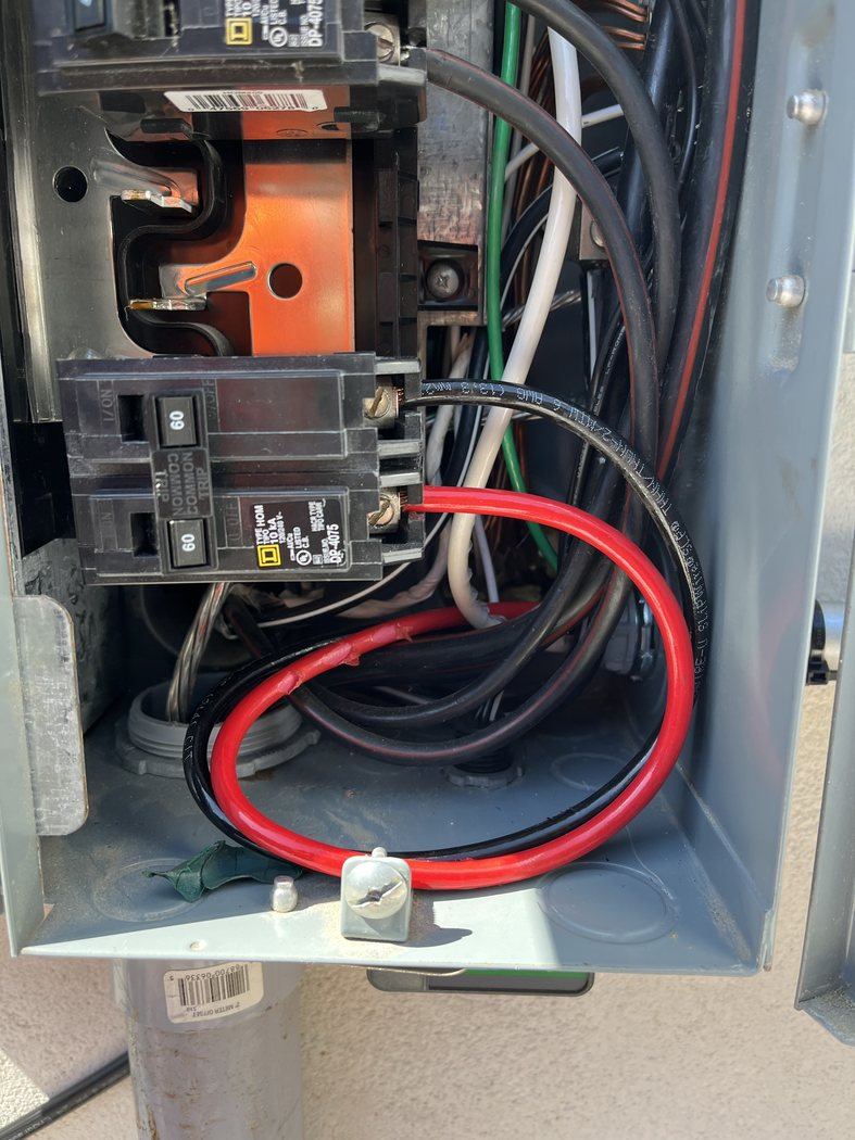 Electrical panel detail for battery backup integration