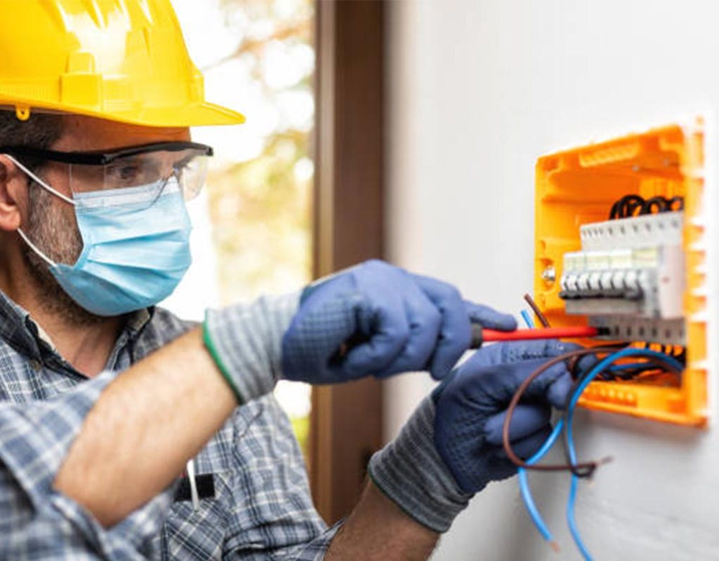 Reliable electrical contractor installing updated circuit panel for improved performance.