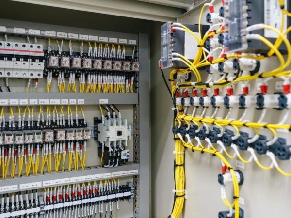 BNV Electric crew completing commercial electrical installation with expert precision.